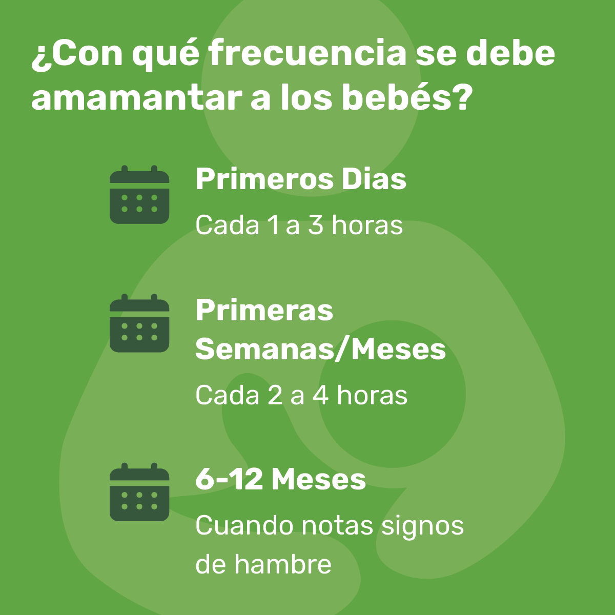 ¿Con qué frecuencia se debe amamantar a los bebés?