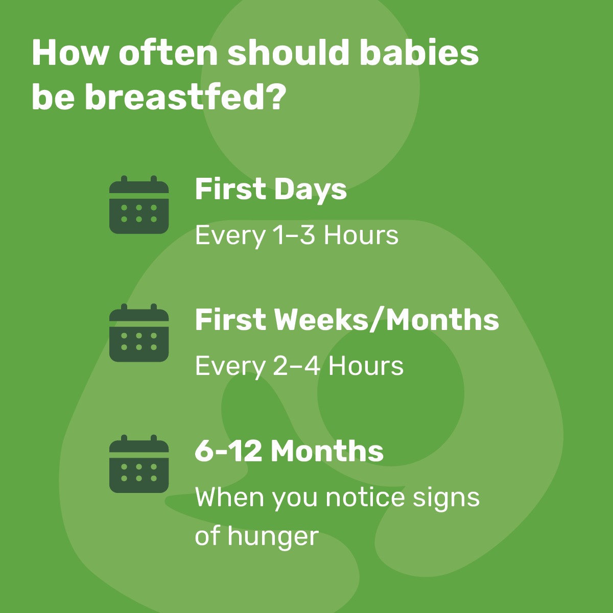 How often should babies be breastfed?